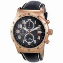 Invicta Military Chronograph Rose Gold-tone Black Dial Men's Watch 1319
