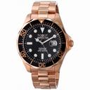 Invicta Pro Diver Black Carbon Fiber Dial 18kt Rose Gold-plated Men's Watch