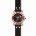 Invicta Pro Diver Black Dial Orange Bezel Black Leather Men's Watch 22071