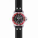 Invicta Pro Diver Black Dial Red Bezel Black Leather Men's Watch 22073