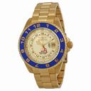 Invicta Pro Diver Champagne Dial Blue Bezel Gold-plated Men's Watch 17153