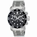 Invicta Pro Diver Chronograph Black Carbon Fiber Dial Stainless Steel Men's Watch 17082