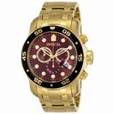 Invicta Pro Diver Chronograph Brown Dial Gold-plated Men's Watch 80065