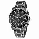Invicta Pro Diver Chronograph Carbon Fiber Dial Two-tone Men's Watch 17257