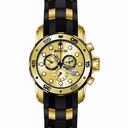 Invicta Pro Diver Chronograph Champagne Dial Black Polyurethane Men's Watch 17885