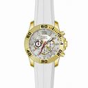 Invicta Pro Diver Chronograph Silver Sunray Dial White Silicone Men's Watch 20298