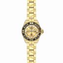 Invicta Pro Diver Gold Dial Gold-plated Ladies Watch 19823
