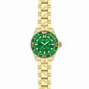 Invicta Pro Diver Green Dial Gold-plated Ladies Watch 19817