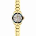 Invicta Pro Diver Platinum Dial Yellow Gold-plated Ladies Watch 22034