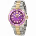 Invicta Pro Diver Purple Mother of Pearl Dial Two-tone Men's Watch 14354