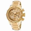 Invicta Reserve Bolt Chronograph Champagne Dial Gold-plated Men's Watch 12461