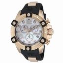 Invicta Reserve Chronograph White Mother of Pearl Dial Black Polyurethane Men's Watch 80367