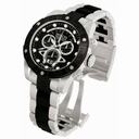 Invicta Reserve Leviathan II Chronograph Black Dial Stainless Steel and Black Polyurethane Men's Watch 0331