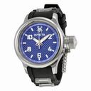 Invicta Russian Diver Blue Glass Fiber Dial Black Polyurethane Men's Watch 17945