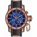 Invicta Russian Diver Chronograph Blue Dial Black Polyurethane Men's Watch 15568