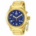 Invicta Russian Diver Chronograph Blue Dial Gold Ion-plated Men's Watch 15474
