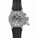 Invicta Russian Diver Chronograph Silver Dial Black Silicone Men's Watch 21633