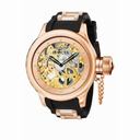Invicta Russian Diver Rose Gold-tone Skeletal Dial Gold-tone PVD Men's Watch 80121