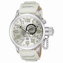 Invicta Russian Diver Silver Dial White Leather Men's Watch 10553