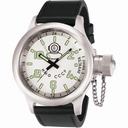 Invicta Russion Dive White Dial Black Leather Men's Watch 7003