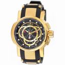 Invicta S1 Chronograph Black Dial Gold-tone Steel Black Rubber Men's Watch 0896