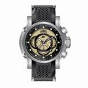 Invicta S1 Rally Chronograph Black and Gold Carbon Fiber Dial Stainless Steel and Black Polyurethane Men's Watch 19321