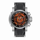 Invicta S1 Rally Chronograph Black and Orange Carbon Fiber Dial Stainless Steel and Black Polyurethane Men's Watch 19322