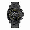 Invicta S1 Rally Chronograph Black Carbon Fiber Dial Black Ion-plated and Black Polyurethane Men's Watch 19324