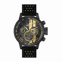 Invicta S1 Rally Chronograph Black Dial Black and Yellow Leather Men's Watch 19289