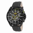 Invicta S1 Rally Chronograph Black Dial Black Leather Men's Watch 15910