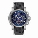 Invicta S1 Rally Chronograph Navy Carbon Fiber Dial Stainless Steel and Black Polyurethane Men's Watch 19320