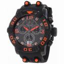 Invicta Sea Hunter Chronograph Black and Red Dial Black Rubber Men's Watch 12259