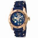Invicta Sea Spider Rose Gold-tone Case Blue Rubber Strap Automatic Men's Watch 10348