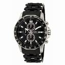 Invicta Sea Spider Chronograph Black Dial Black Polyurethane Men's Watch 1930