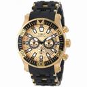 Invicta Sea Spider Chronograph Gold Dial Black Polyurethane Men's Watch 14557