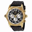 Invicta Signature II Black Dial Gold-tone PVD Black Polyurethane Men's Watch 7488