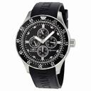 Invicta Signature II Black Dial Stainless Steel Black Rubber Men's Watch 7401