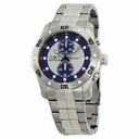 Invicta Signature II Chronograph Blue and Silver Dial Stainless Steel Men's Watch 7383