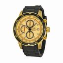 Invicta Signature II Chronograph Gold-tone Dial Black Rubber Men's Watch 7398