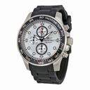 Invicta Signature II Chronograph Silver Dial Black Rubber Strap Men's Watch 7370