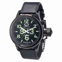 Invicta Signature Russian Diver Black Dial Black Leather Men's Watch 7182
