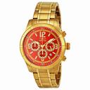 Invicta Specialty Classic Chronograph Red Dial Gold-tone Men's Watch 11376
