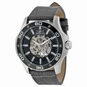 Invicta Specialty Mechanical Black Skeletal Dial Grey Leather Men's Watch 17258