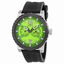 Invicta Specialty Multi-Function Green Dial Black Polyurethane Men's Watch 13645