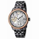 Invicta Specialty Silver-tone Skeletal Dial Black PVD Stainless Steel Band Men's Watch 80016