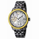 Invicta Specialty Silver-tone Skeletal Dial Black PVD Stainless Steel Band Men's Watch 80017