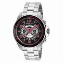Invicta Speedway Dual Time Black Skeleton Dial Stainless Steel Men's Watch 19284