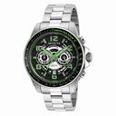 Invicta Speedway Dual Time Black Skeleton Dial Stainless Steel Men's Watch 19285