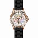 Invicta Speedway Multi-Function Mother of Pearl Dial Black Silicone Ladies Watch 21986