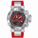 Invicta Subaqua Chronograph  Black Dial Red Polyurethane Men's Watch 13999